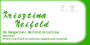 krisztina neifeld business card